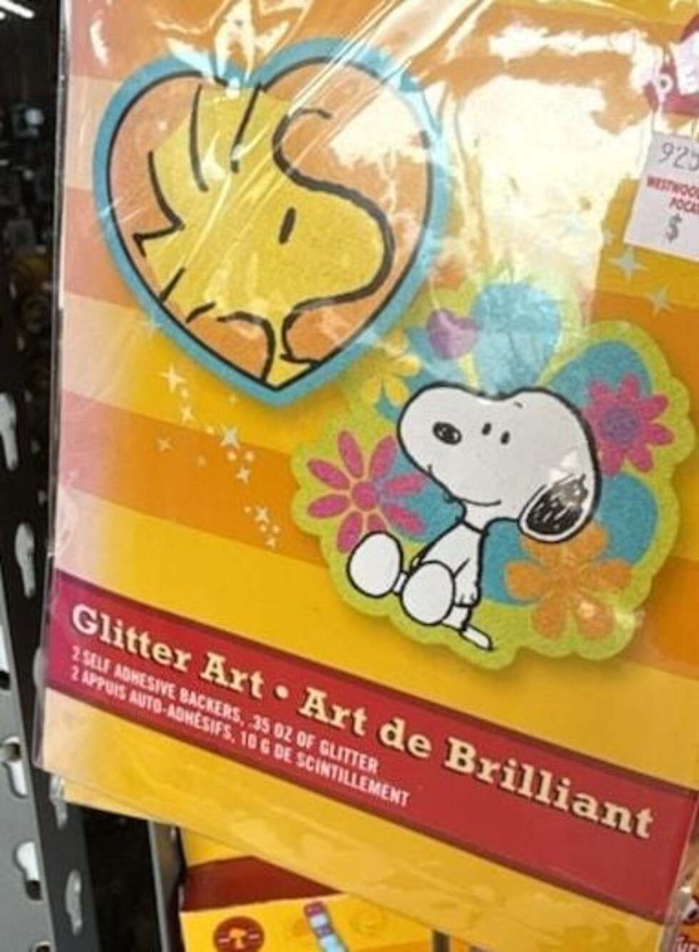 Peanuts Snoopy and Woodstock Glitter Art Craft Kit